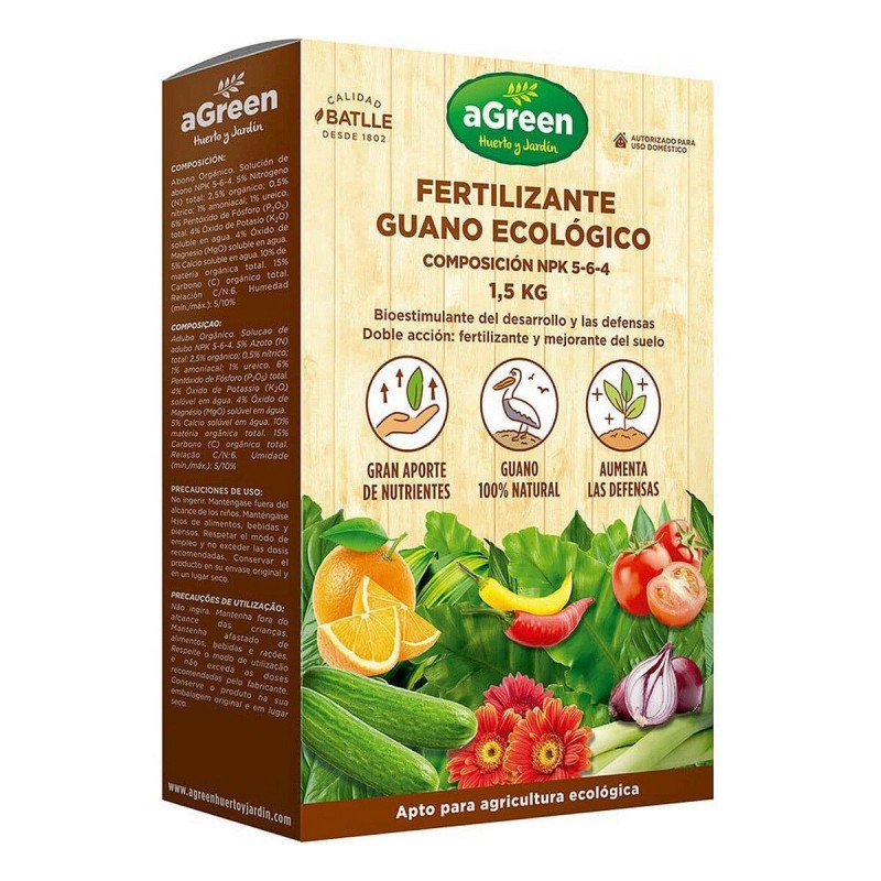 Engrais pour les plantes aGreen 1,5 Kg Écologique - Acheter à 7,07 € seulement chez Collector's Boutique