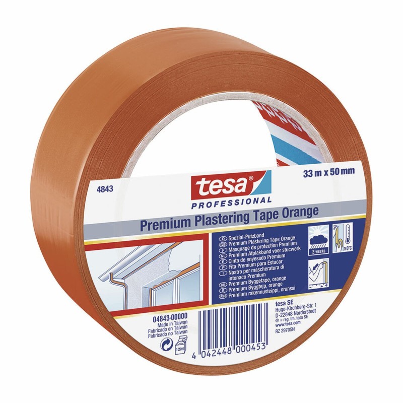 Ruban isolant TESA Revoco Premium 4843 Orange Caoutchouc PVC (33 m x 50 mm) - Acheter à 10,92 € seulement chez Collector's Bouti