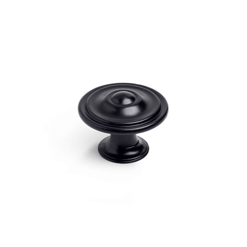 Pommeau Rei 3110 Rond Mat Noir Métal 4 Unités (Ø 35 x 26 mm) - Acheter à 8,93 € seulement chez Collector's Boutique