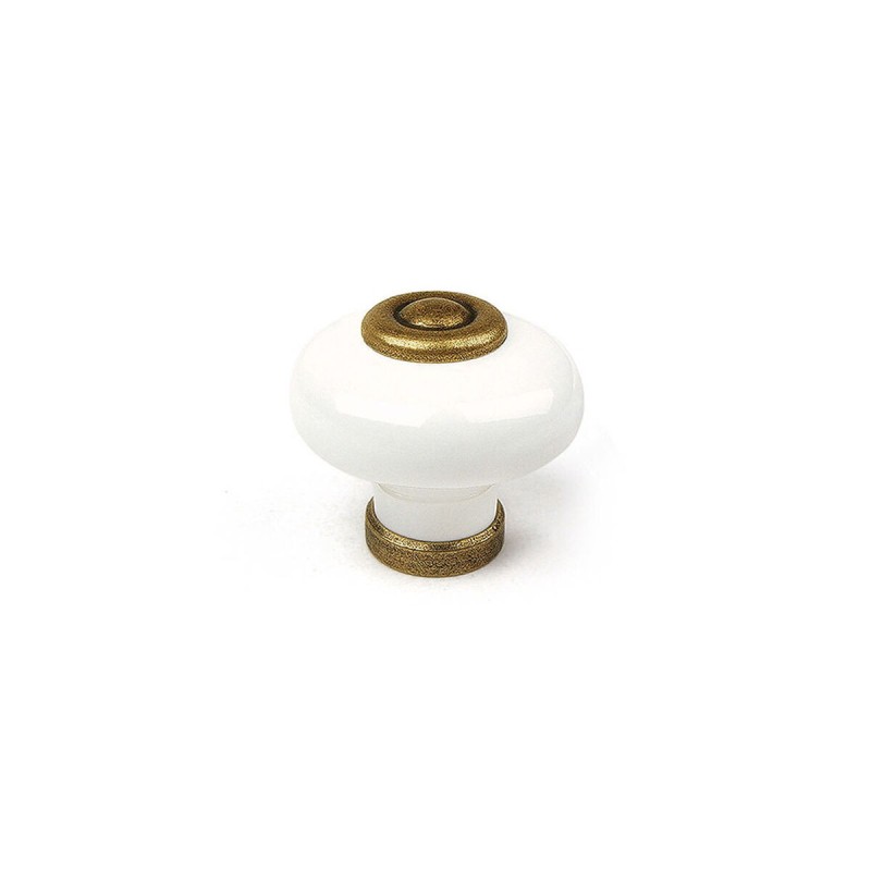 Pommeau Rei Finition vieillie Rond Porcelaine 4 Pièces (Ø 3,1 x 2,8 cm) - Acheter à 11,16 € seulement chez Collector's Boutique