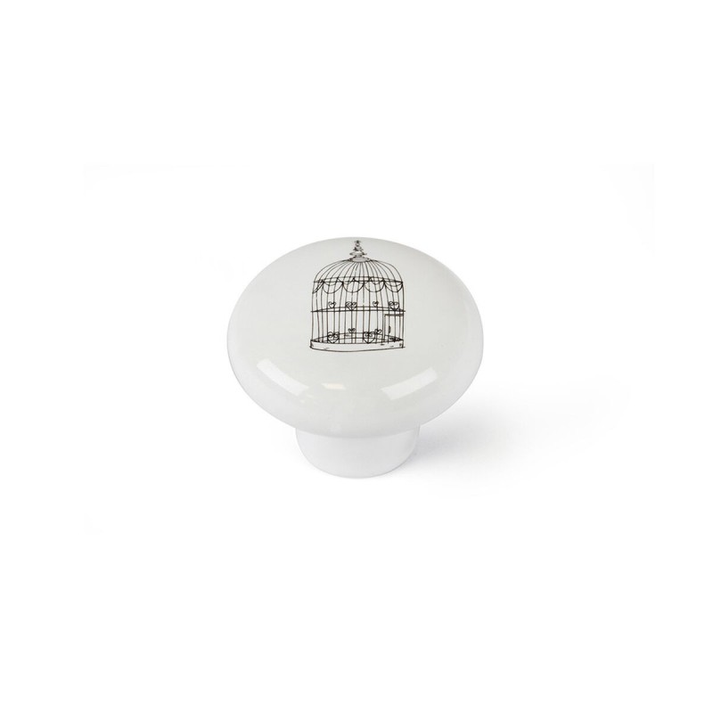 Pommeau Rei e815 Rond Blanc Porcelaine Décoratif 4 Unités (Ø 40 x 31 mm) - Acheter à 19,94 € seulement chez Collector's Boutique