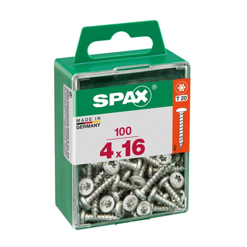 Boîte à vis SPAX Wirox Bois Tête ronde 100 Pièces (4 x 16 mm) - Acheter à 4,69 € seulement chez Collector's Boutique