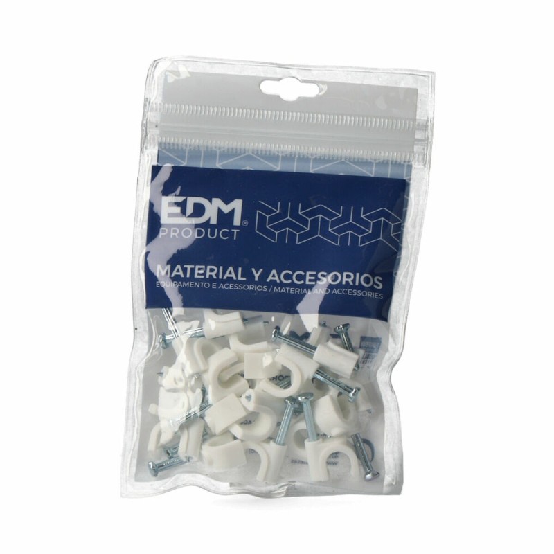 Agrafes EDM 2 x 1,5 mm Blanc Câbles 20 Unités - Acheter à 1,72 € seulement chez Collector's Boutique