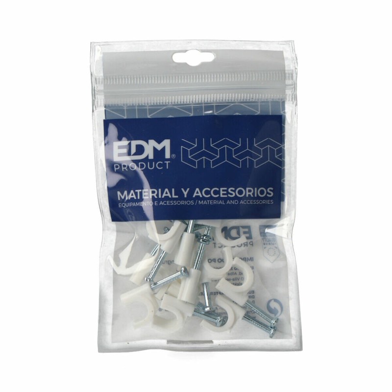 Agrafes EDM 2 x 2,5 mm Blanc Câbles 15 Unités - Acheter à 1,45 € seulement chez Collector's Boutique