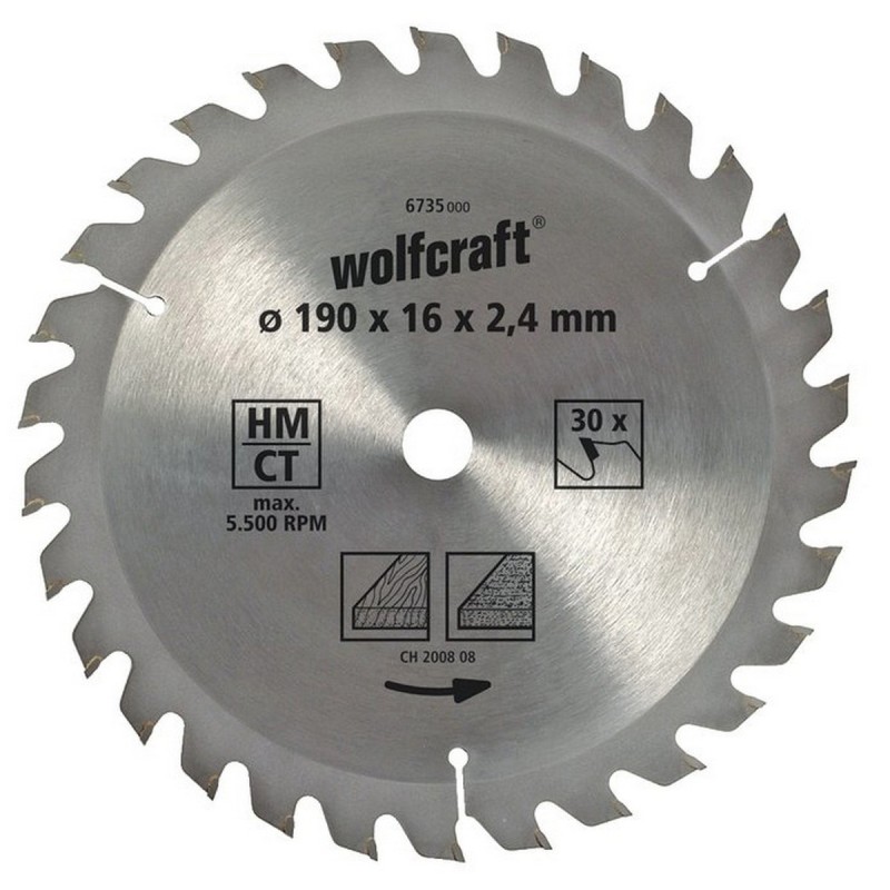 Disque de coupe Wolfcraft 6733000 160 x 2,4 mm - Acheter à 19,14 € seulement chez Collector's Boutique