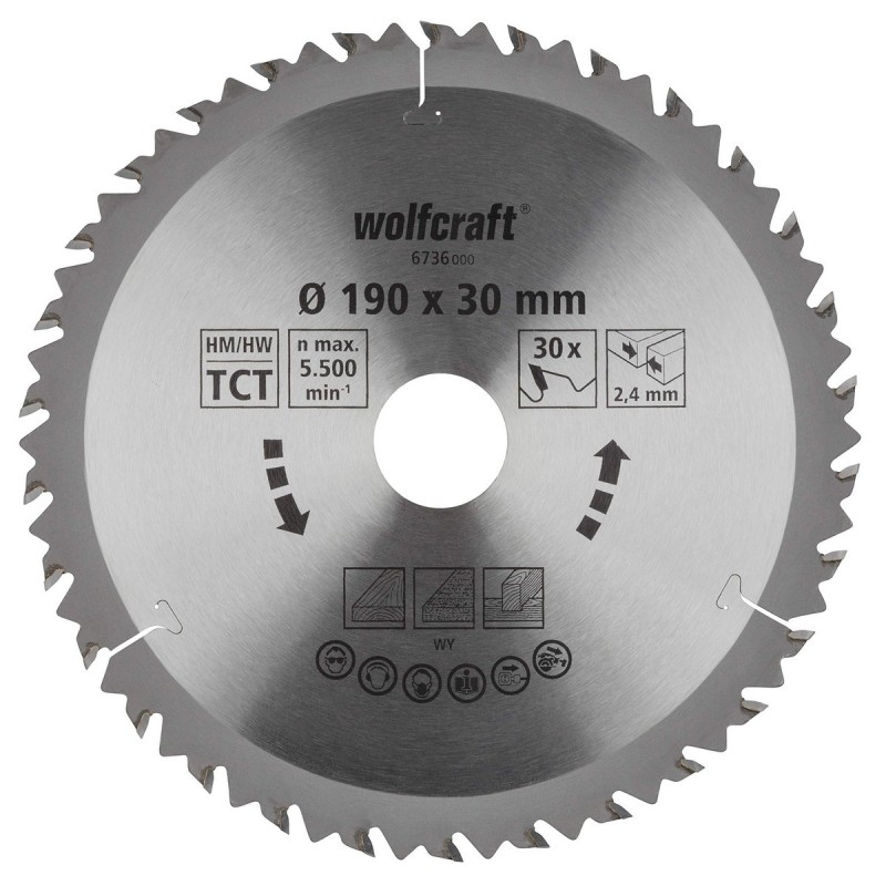 Disque de coupe Wolfcraft 6736000 Ø190 X 2,4 mm - Acheter à 22,38 € seulement chez Collector's Boutique