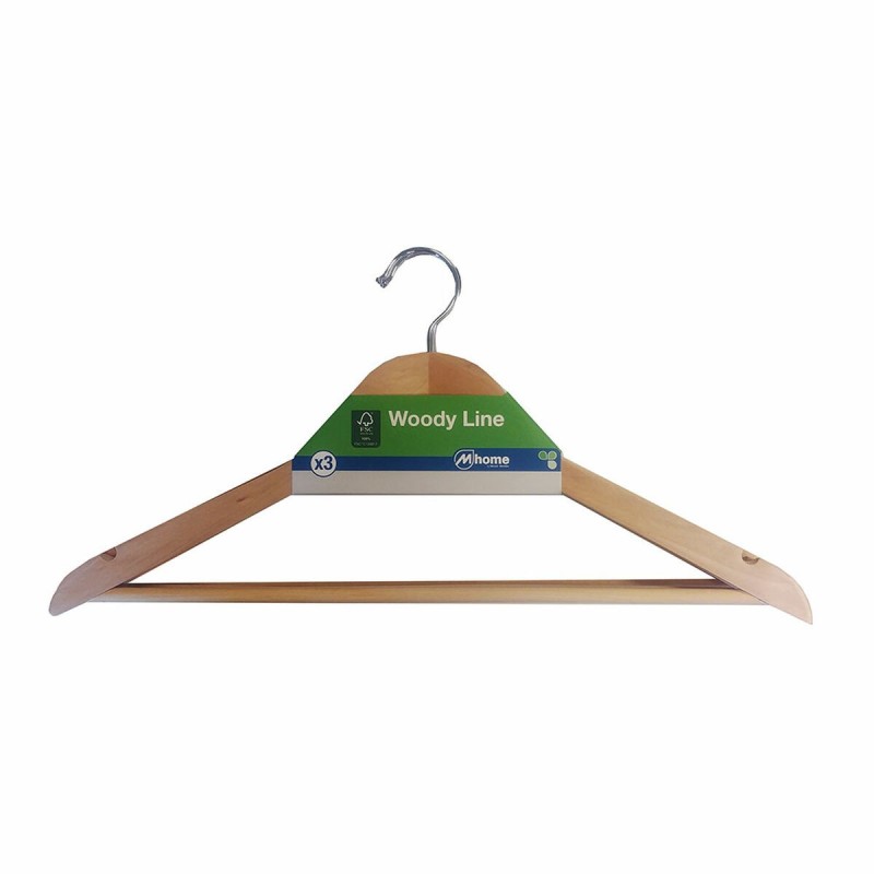 Cintres Mondex Costume Écologique Naturel Bois 3 Unités (43 x 22,5 cm) - Acheter à 7,97 € seulement chez Collector's Boutique