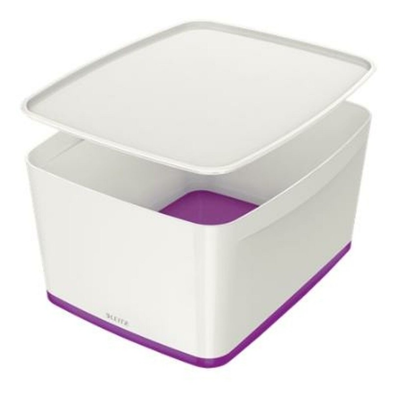 Boîte de rangement Leitz MyBox WOW Grand Violet Avec couvercle Blanc ABS (31,8 x 19,8 x 38,5 cm) - Acheter à 28,22 € seulement c