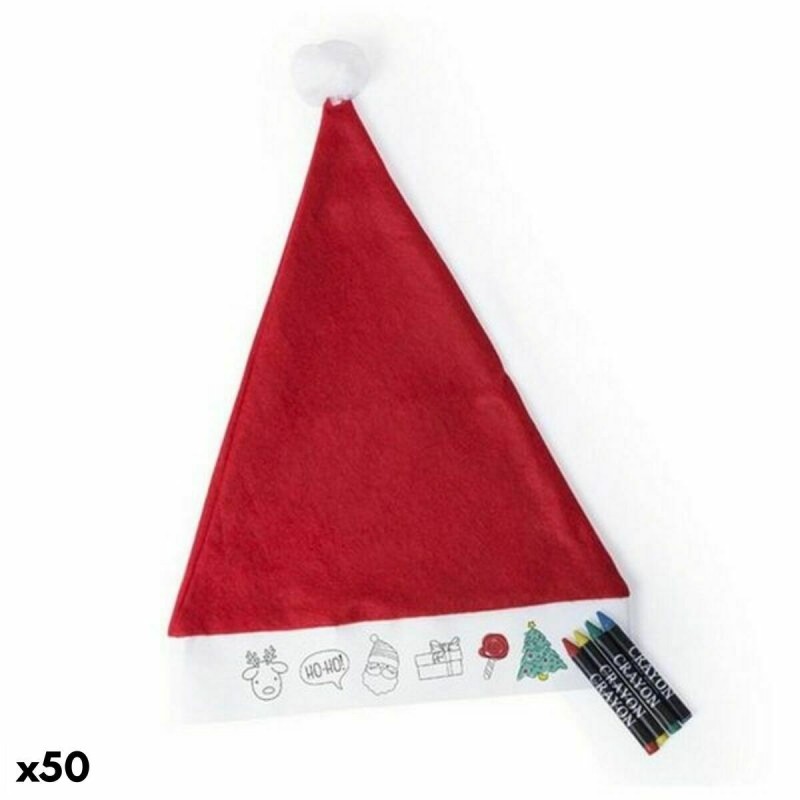 Bonnet de Père Noël à Colorier 145598 (50 Unités) - Acheter à 33,22 € seulement chez Collector's Boutique