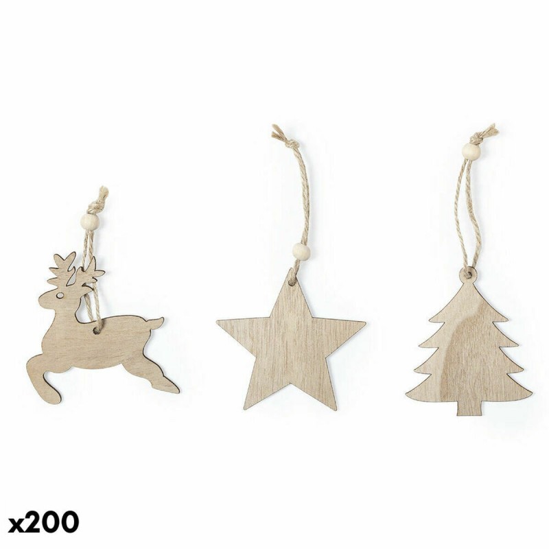 Décorations de Noël 146903 Bois Jute (200 Unités) - Acheter à 214,48 € seulement chez Collector's Boutique