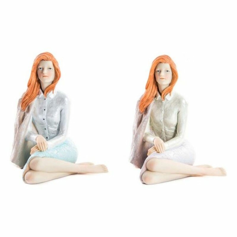 Figurine Décorative DKD Home Decor Femme Résine (2 pcs) (15 x 18 x 19 cm) (2 pcs) - Acheter à 54,41 € seulement chez Collector's