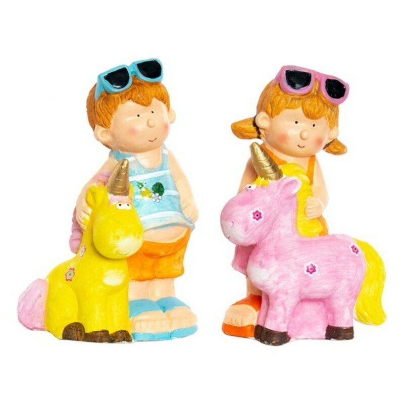 Figurine Décorative DKD Home Decor Fibre de Verre Enfants (2 pcs) (23 x 19 x 40 cm) - Acheter à 40,06 € seulement chez Collector