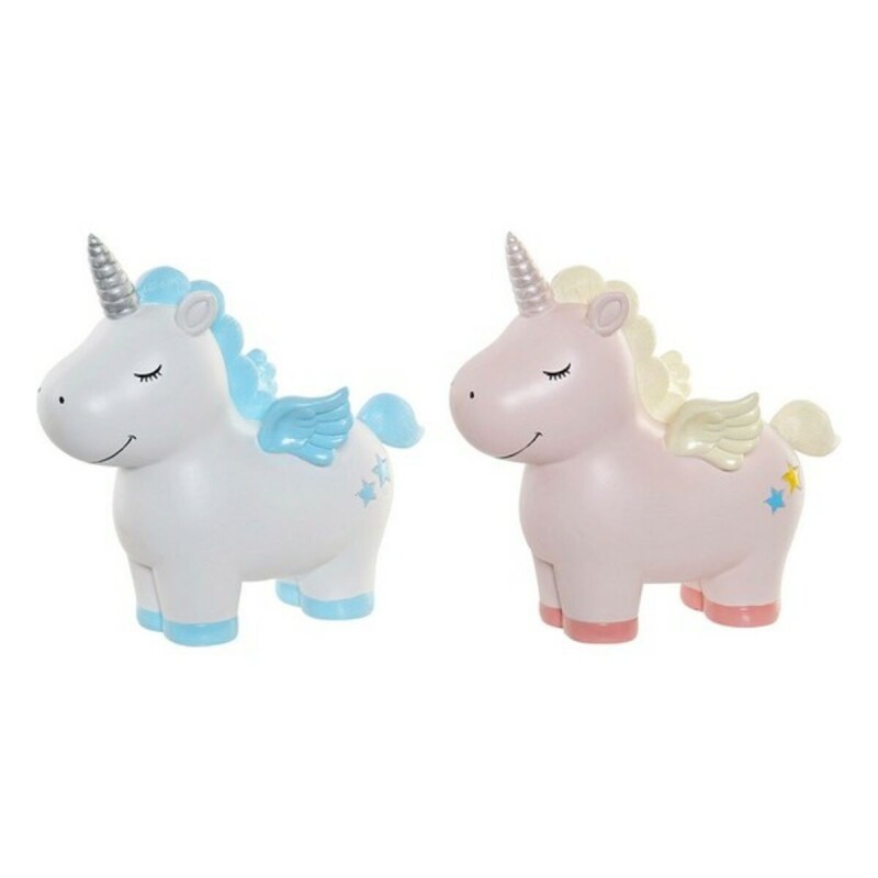 Figurine Décorative DKD Home Decor Résine Licorne (2 pcs) (22 x 11 x 21 cm) - Acheter à 24,12 € seulement chez Collector's Bouti