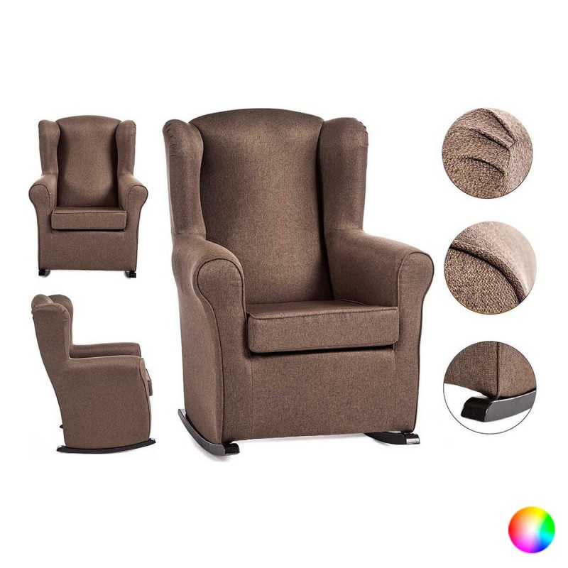 Fauteuil Inclinable Sedia Fauteuil à Bascule Polyester Bois de pin (70 x 97 x 75 cm) - Acheter à 113,60 € seulement chez Collect