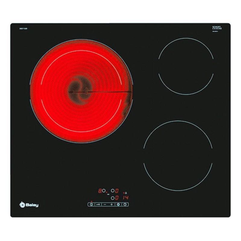 Plaques vitro-céramiques Balay 3EB715ER 3F 5700W 60cm Noir - Acheter à 229,60 € seulement chez Collector's Boutique