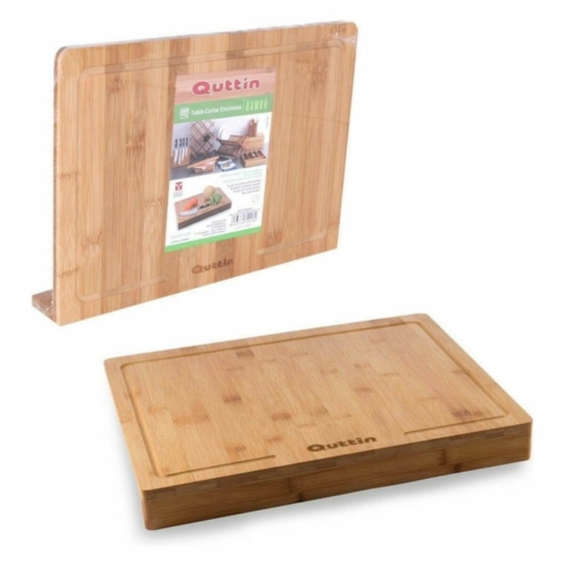 Planche à Découper en Bambou pour Plan de Travail Quttin (35 x 25 x 1,2 cm) - Acheter à 8,45 € seulement chez Collector's Boutiq