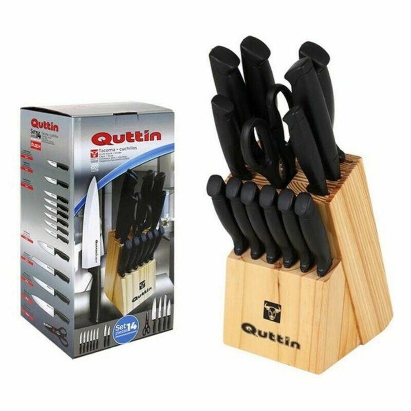 Jeu de couteaux avec support en bois Quttin Black (14 pcs) - Acheter à 22,74 € seulement chez Collector's Boutique