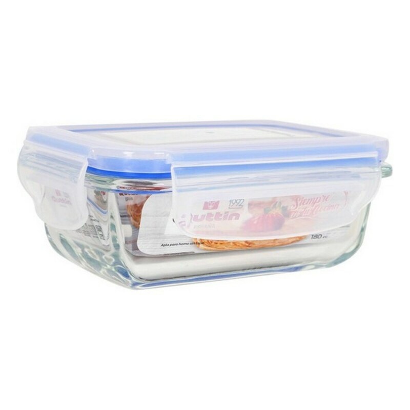 Boîte à lunch hermétique Quttin 50406 (180 cc) (12,7 x 9 cm) 12,7 x 8,9 x 5 cm Verre Borosilicaté (180 ml) - Acheter à 2,86 € se