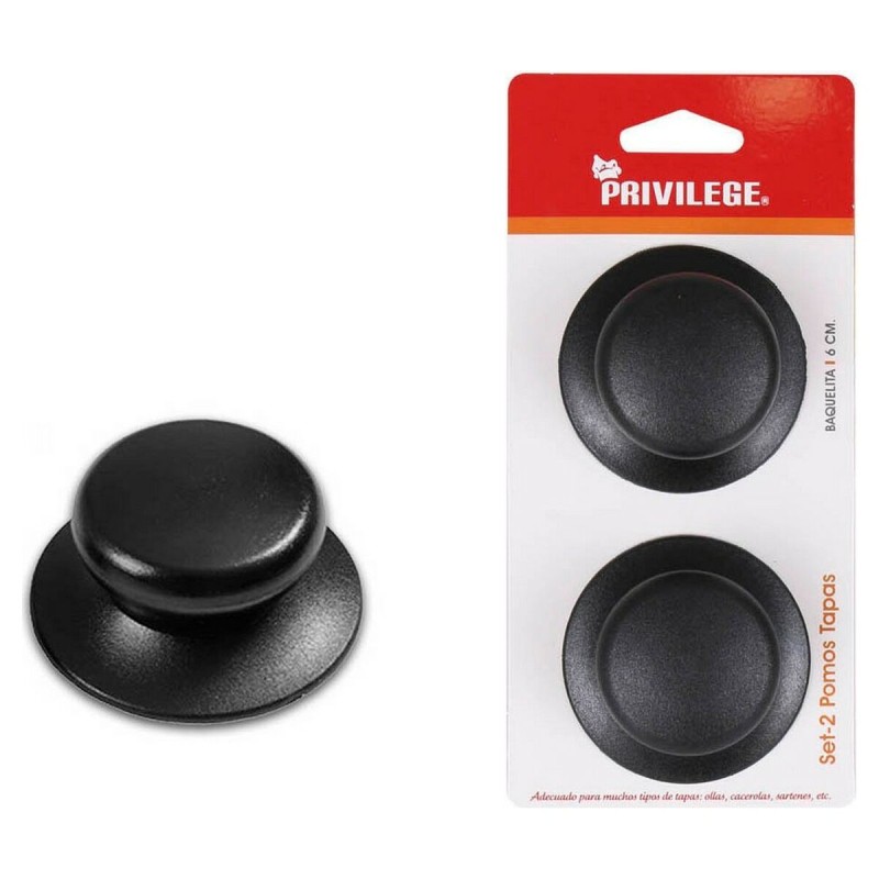 Pommeau Privilege Poêle Couvercle (2 pcs) (6 cm) - Acheter à 1,62 € seulement chez Collector's Boutique