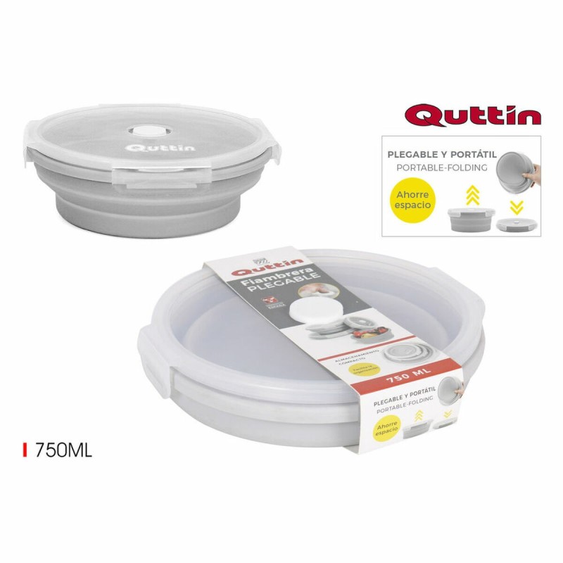 Boîte à lunch Quttin Rouge Silicone (750 ml) (17 x 7 cm) - Acheter à 4,00 € seulement chez Collector's Boutique