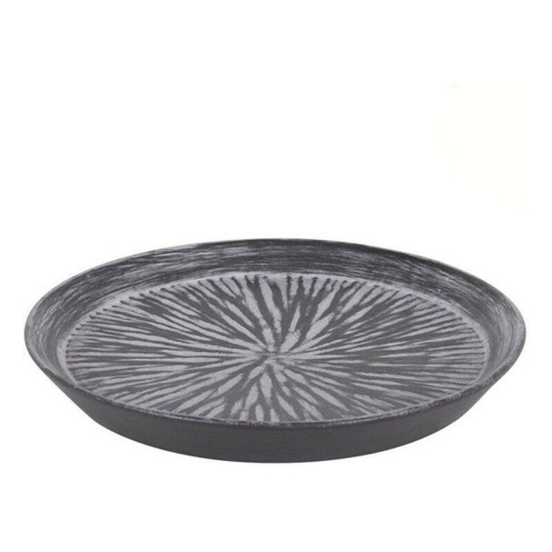 Assiette à dessert Stoneware Lotus Noir Porcelaine (ø 20,5 x 2,5 cm) - Acheter à 5,23 € seulement chez Collector's Boutique