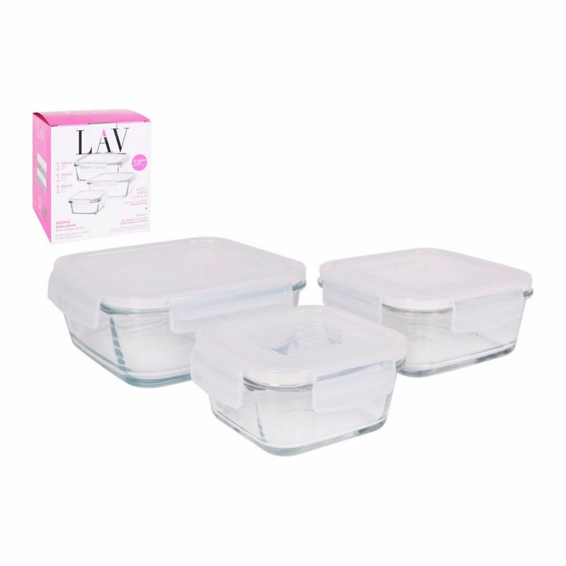 Ensemble de 3 Boîtes à Lunch LAV Verre (3 pcs) - Acheter à 11,46 € seulement chez Collector's Boutique