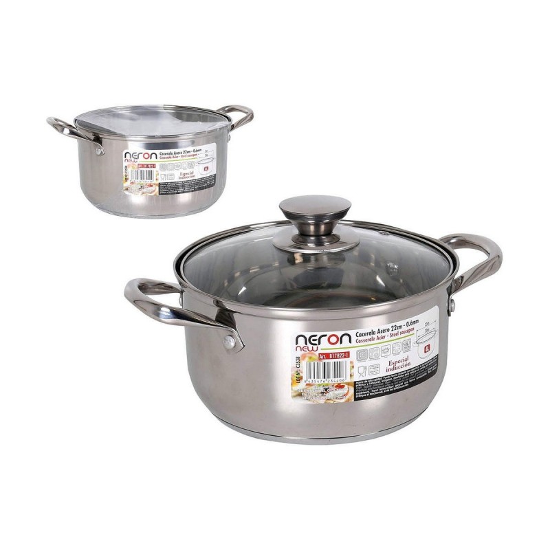 Casserole New Neron Acier Avec couvercle (ø 21,5 x 12 cm)(4 L) - Acheter à 12,48 € seulement chez Collector's Boutique