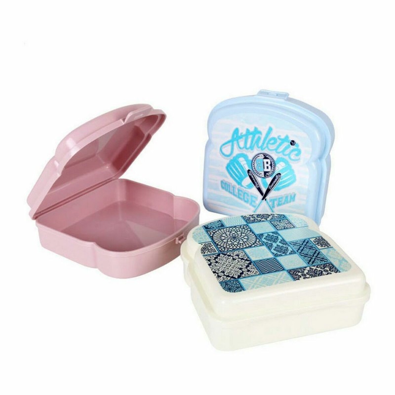 Boîte à Sandwich Qlux Plastique (13 x 12,4 x 4,3 cm) - Acheter à 1,15 € seulement chez Collector's Boutique