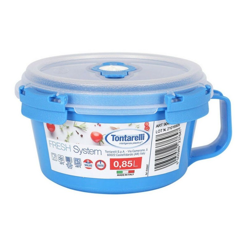 Boîte à lunch Tontarelli Fresh system Ronde Bleu 850 ml - Acheter à 5,32 € seulement chez Collector's Boutique