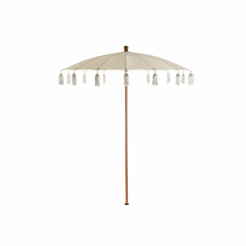 Parasol DKD Home Decor Beige Métal Marron Coton (170 x 170 x 230 cm) - Acheter à 69,95 € seulement chez Collector's Boutique