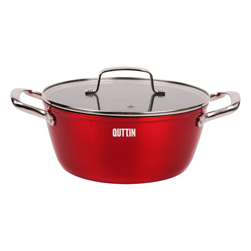 Casserole avec Couvercle Quttin Majestic Rouge (28 x 12,5 cm) - Acheter à 29,52 € seulement chez Collector's Boutique