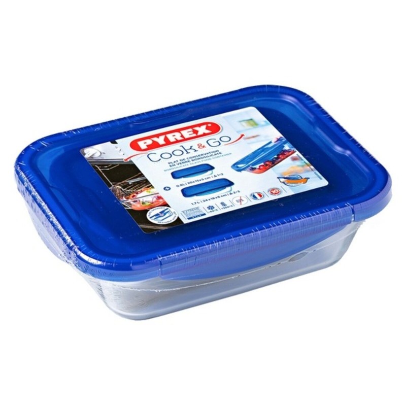 Ensemble de Boîtes à Lunch Pyrex Cook & Go (2 pcs) Transparent Verre Borosilicaté - Acheter à 22,80 € seulement chez Collector's