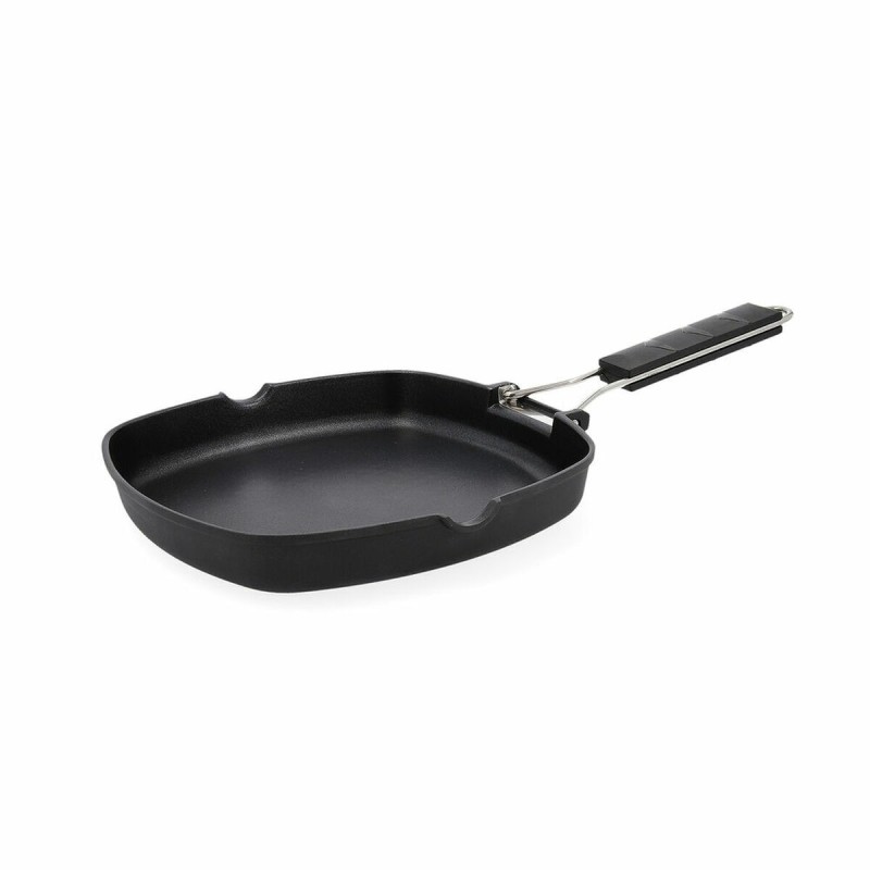 Poêle à Griller Lisse Quid Ebano Noir Métal (24,5 cm) - Acheter à 16,74 € seulement chez Collector's Boutique