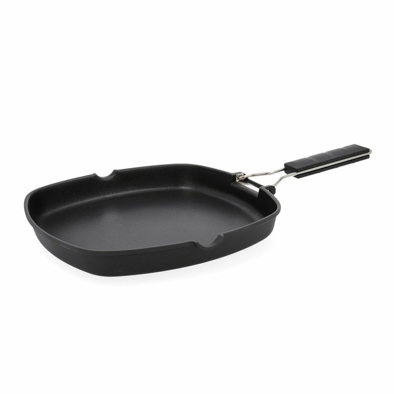 Poêle à Griller Lisse Quid Ebano Noir Métal (28 cm) - Acheter à 21,07 € seulement chez Collector's Boutique