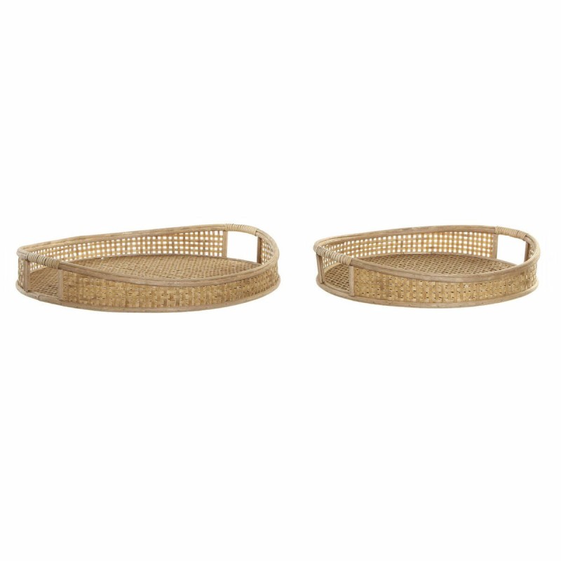 Plateau DKD Home Decor Bambou (2 pcs) - Acheter à 54,59 € seulement chez Collector's Boutique