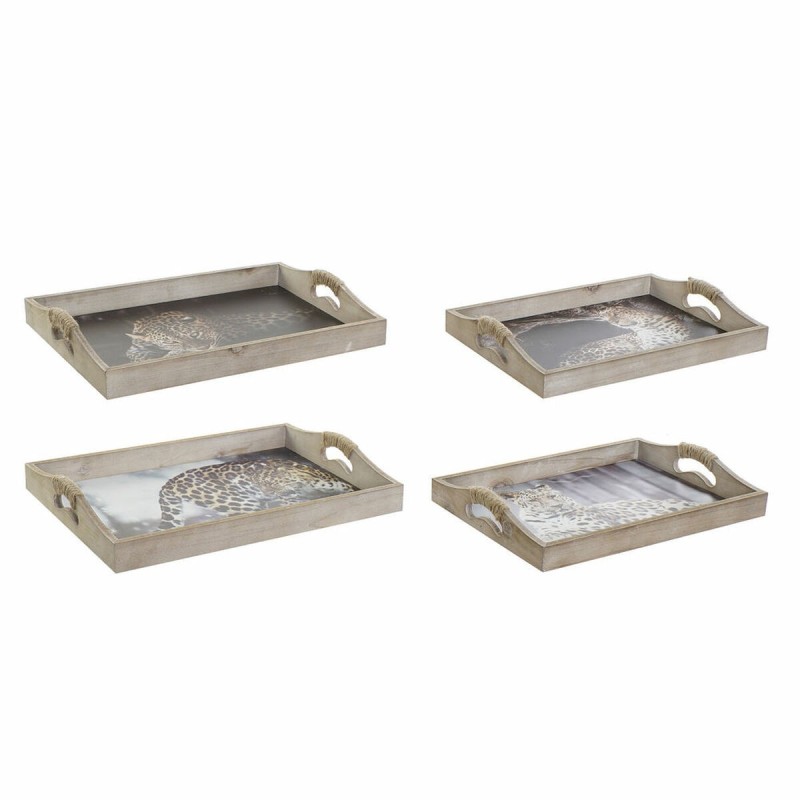 Plateau DKD Home Decor (2 pcs) (40 x 30 x 6 cm) - Acheter à 40,62 € seulement chez Collector's Boutique