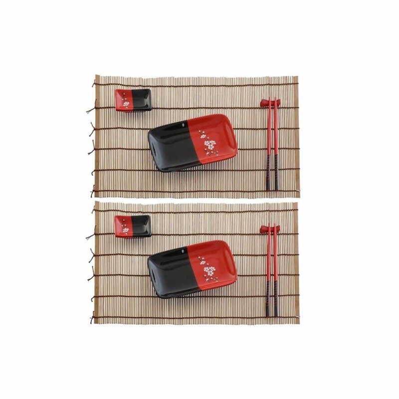 Set de sushi DKD Home Decor Céramique Bambou (12 pcs) (31 x 27 x 2,5 cm) - Acheter à 28,55 € seulement chez Collector's Boutique