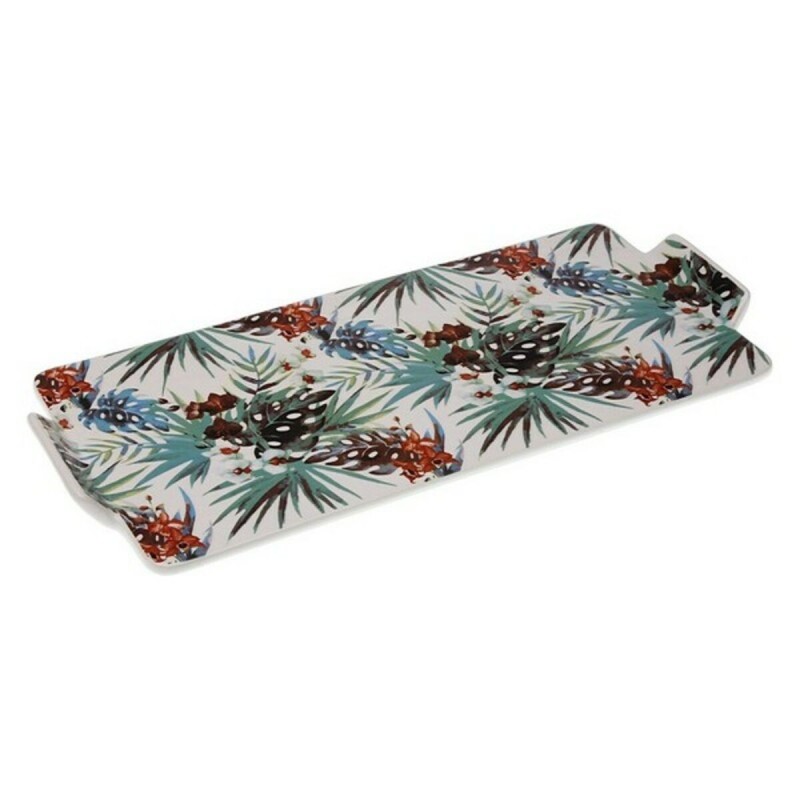 Plateau Versa Tropical Porcelaine (16,3 x 2,5 x 36,5 cm) - Acheter à 12,05 € seulement chez Collector's Boutique