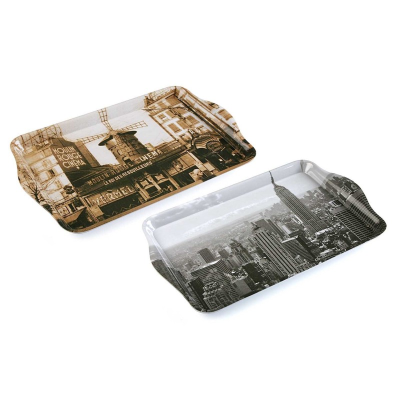 Plateau apéritif Versa Cities (30,5 x 3,5 x 48,5 cm) - Acheter à 8,35 € seulement chez Collector's Boutique