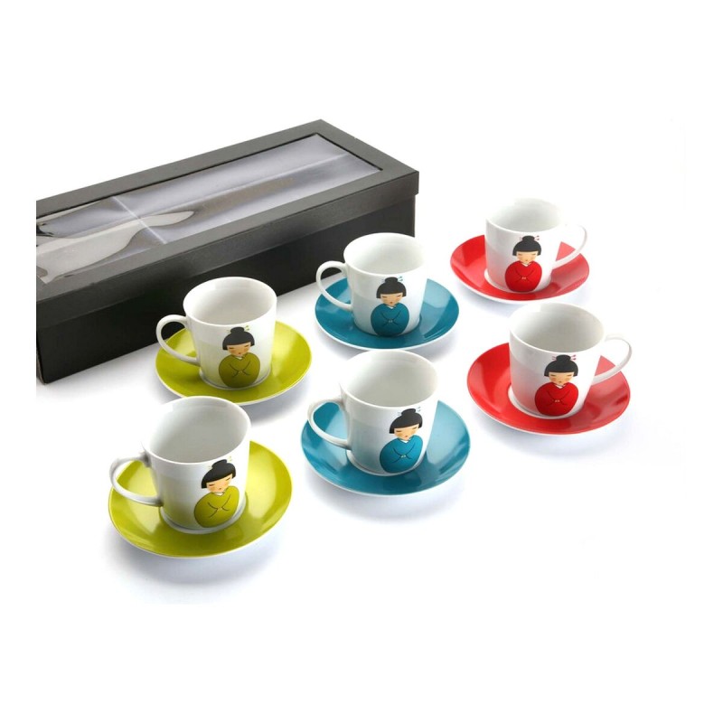 Lot de tasses avec soucoupes Versa Japonais Porcelaine (12 pcs) - Acheter à 9,06 € seulement chez Collector's Boutique