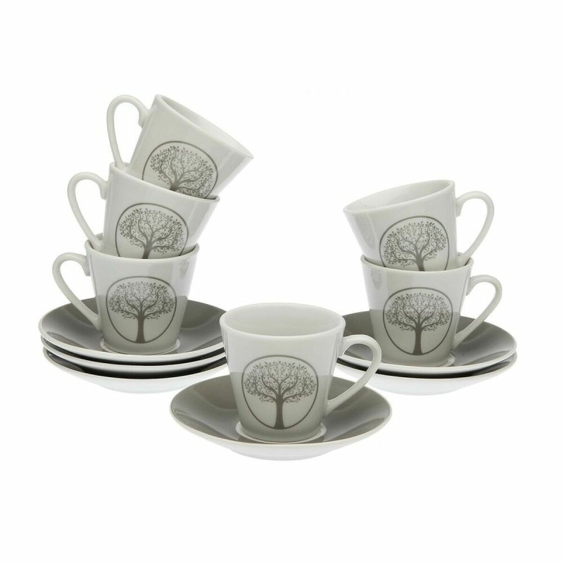 Lot de tasses avec soucoupes Versa Lively Porcelaine (12 pcs) - Acheter à 14,50 € seulement chez Collector's Boutique