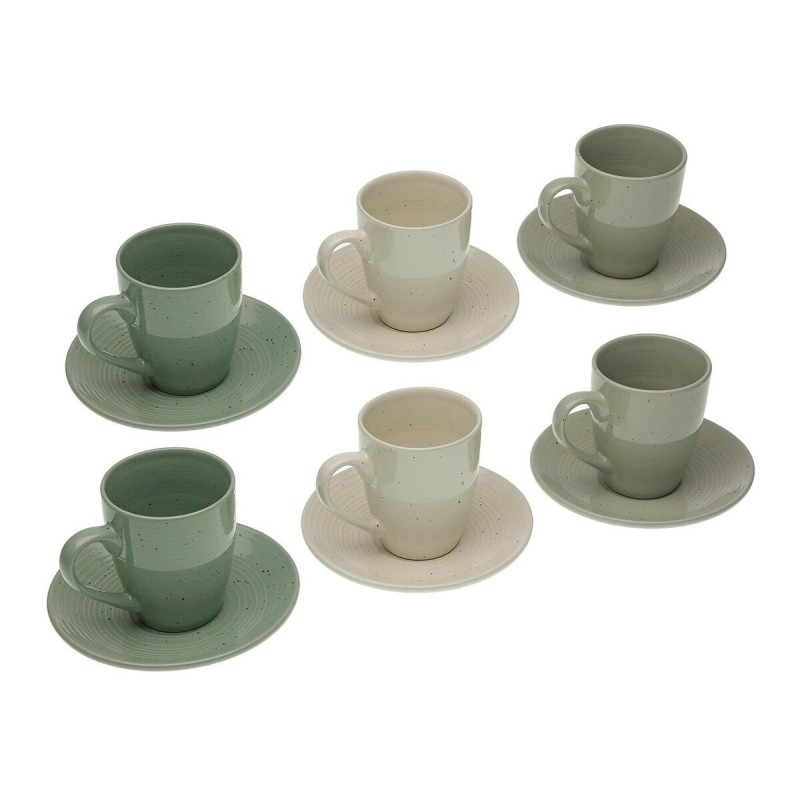 Lot de tasses avec soucoupes Versa Mara Céramique (8,6 x 6,4 x 9,2 cm) (6 Pièces) - Acheter à 23,05 € seulement chez Collector's