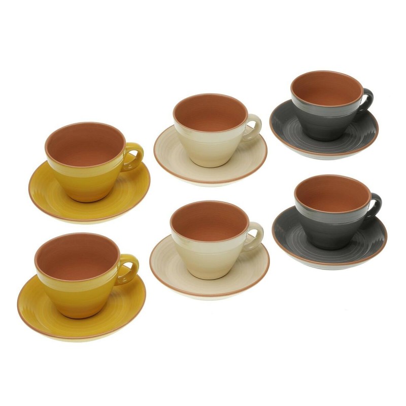 Lot de tasses avec soucoupes Versa Corin Céramique (5 x 5,2 x 5 cm) (6 Pièces) - Acheter à 22,13 € seulement chez Collector's Bo