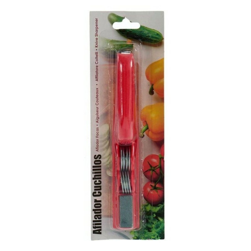 Affûteuse de couteaux Rouge Acier inoxydable Pierre Plastique (2,5 x 4 x 19 cm) (4 x 25 x 10,5 cm) - Acheter à 1,49 € seulement 