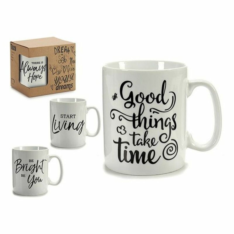 Tasse mug Time 330 ml Porcelaine Noir - Acheter à 2,76 € seulement chez Collector's Boutique