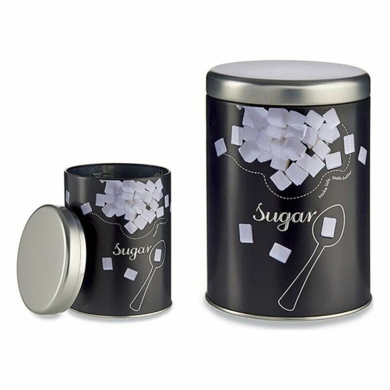 Boîte en métal Sugar Métal (1000 ml) (10,5 x 15 x 10,5 cm) - Acheter à 3,08 € seulement chez Collector's Boutique