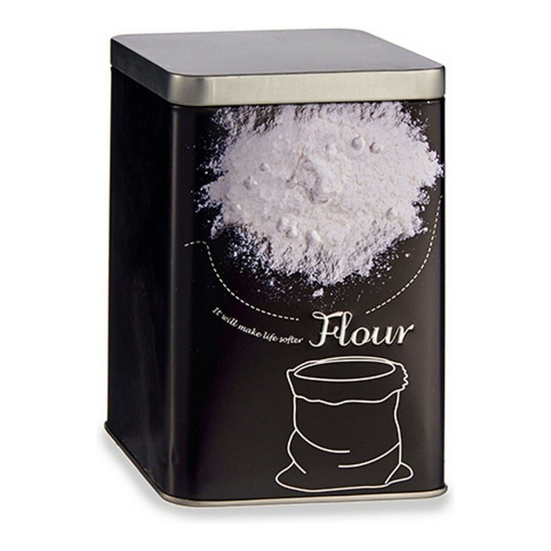 Boîte en métal Flour Métal (1000 ml) (10,2 x 15 x 10,2 cm) - Acheter à 3,08 € seulement chez Collector's Boutique