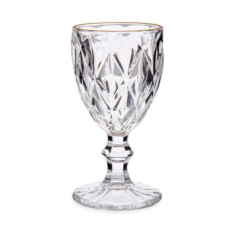 Verre Diamant Doré Transparent Verre (245 ml) - Acheter à 4,55 € seulement chez Collector's Boutique