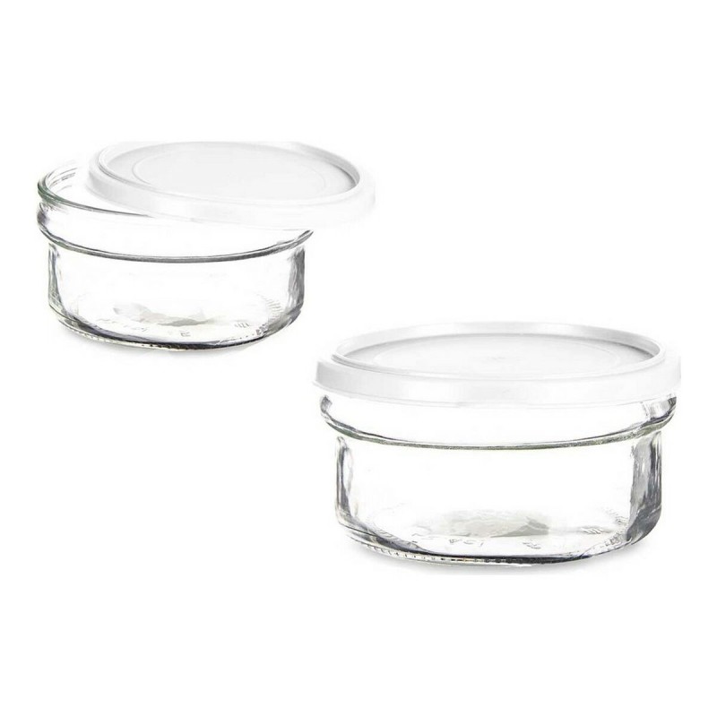 Panier-repas rond avec couvercle Blanc Plastique verre (415 ml) - Acheter à 1,04 € seulement chez Collector's Boutique