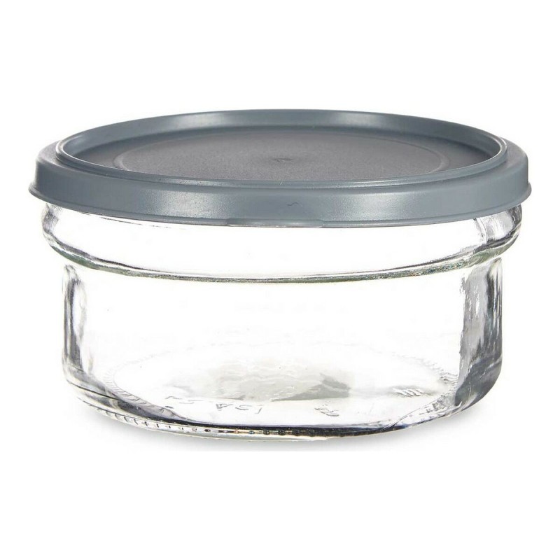 Panier-repas rond avec couvercle Gris Plastique verre (415 cl) - Acheter à 1,04 € seulement chez Collector's Boutique